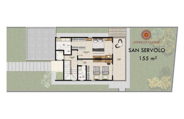 Planta - Jardins de Murano - Condomínio de Luxo em Eusébio/CE - Cesar Augusto Imóveis