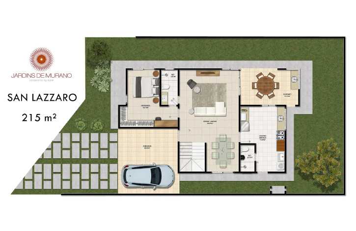 Planta - Jardins de Murano - Condomínio de Luxo em Eusébio/CE - Cesar Augusto Imóveis