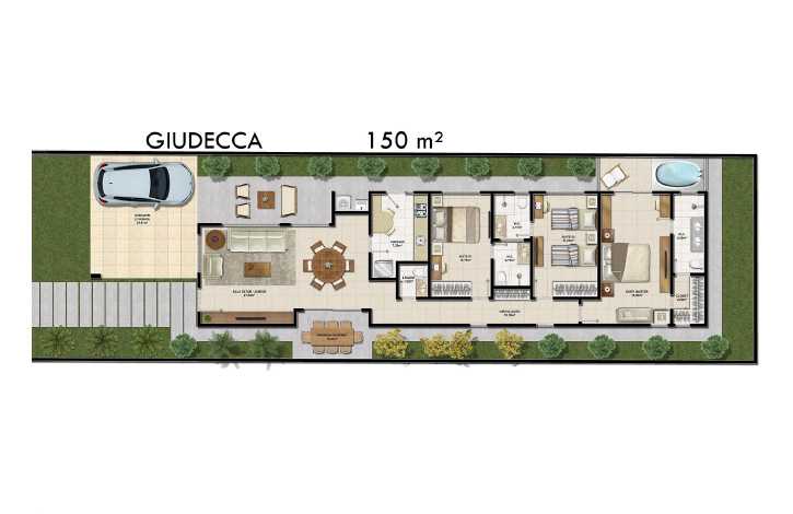 Planta - Jardins de Murano - Condomínio de Luxo em Eusébio/CE - Cesar Augusto Imóveis