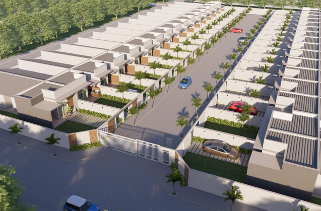 Planta - Flores Residence - Casas planas em rua privativa no Eusébio - Cesar Augusto Imóveis