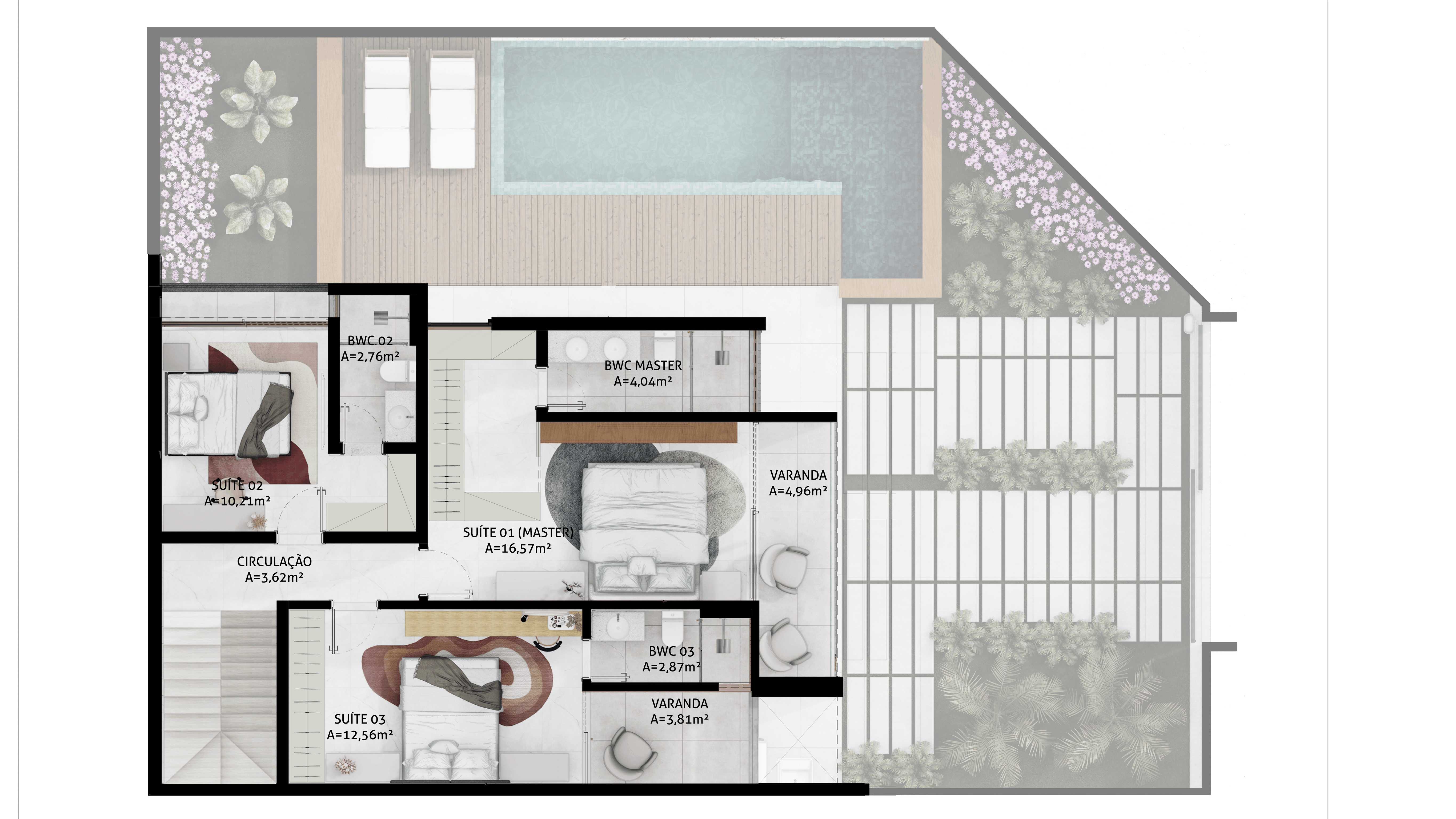 Planta - Jardins de Lima – Casas de Alto Padrão na Melhor Localização da Região Sul de Fortaleza - Cesar Augusto Imóveis