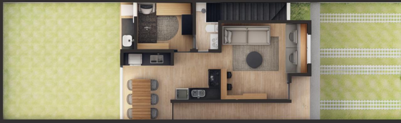 Planta - Villa Umbria - Casas duplex com 04 quartos em condominio no Eusébio - Cesar Augusto Imóveis