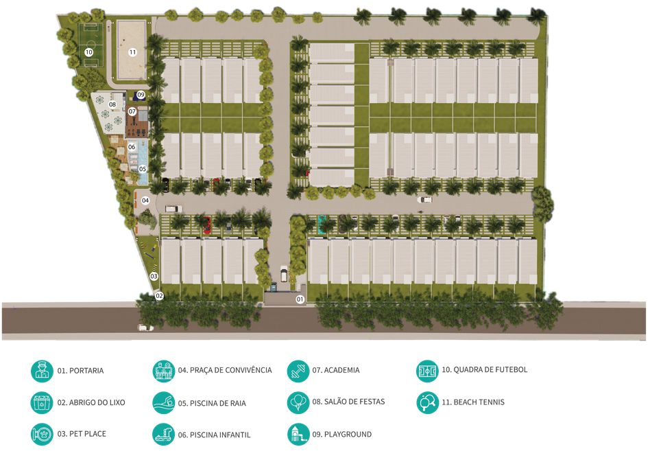 Planta - Oliv Condominium Eusébio - Condominio de casas com 03 suítes no Eusébio - Ceará - Cesar Augusto Imóveis